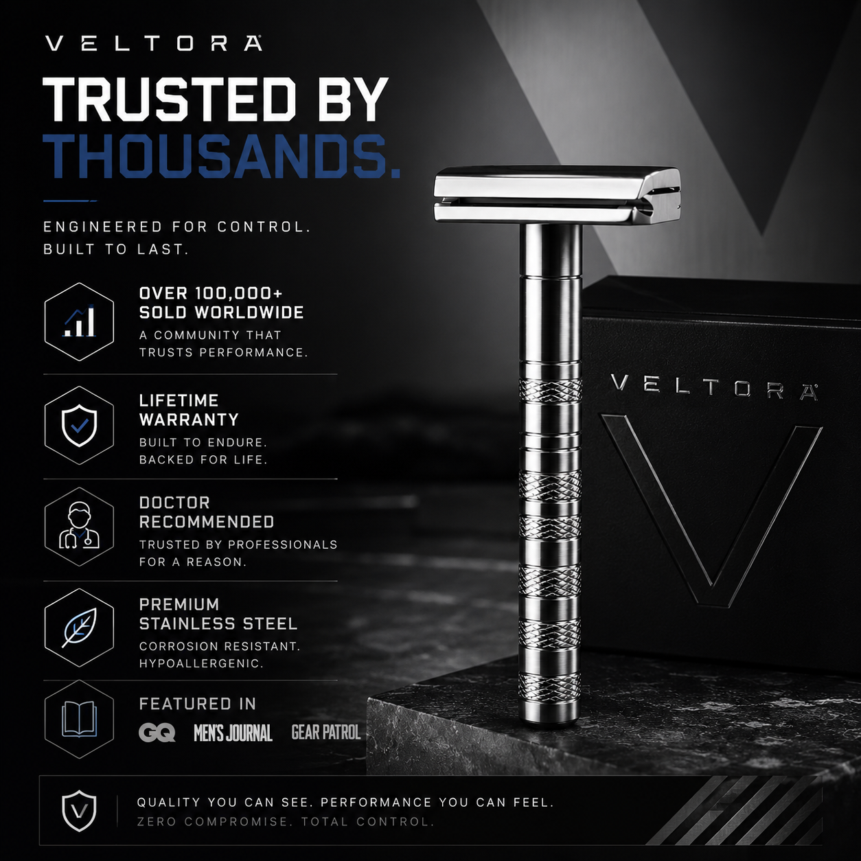 VELTORA VANTIS™ Precision Shaving Without Irritation — From The First Pass